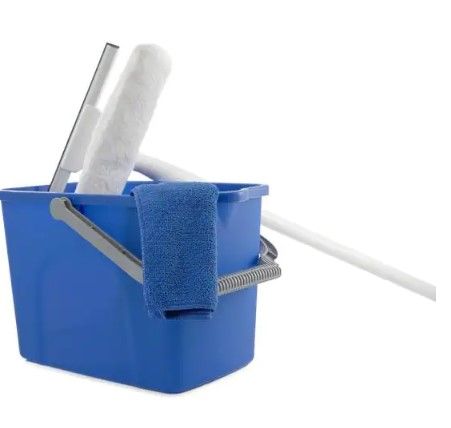 Photo 1 of 10 in. Window Washing Starter Kit with Pole and Bucket
