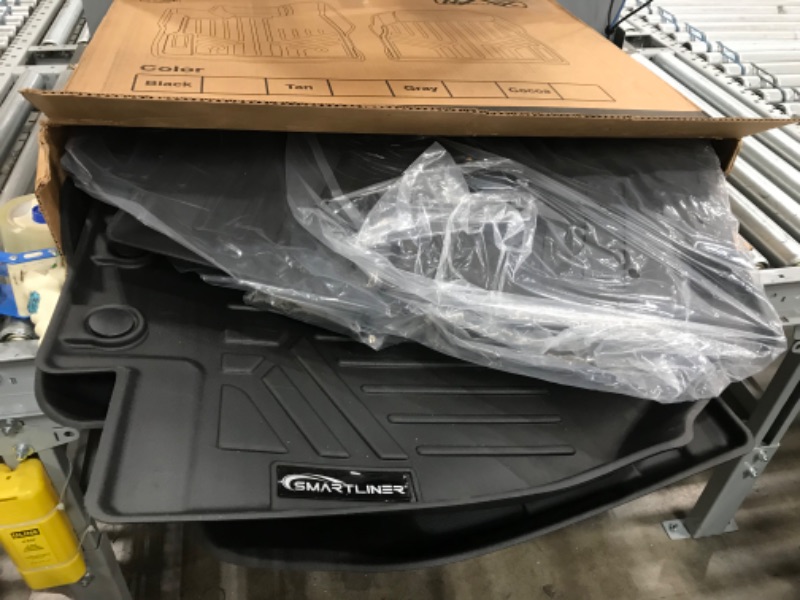 Photo 2 of 
SMARTLINER Floor Mats 3 Rows - Cargo Liner Behind 3rd Row Set Black Compatible with 2020-2023 Explorer Only Fits 6 Passenger Models W/ Bucket Seat