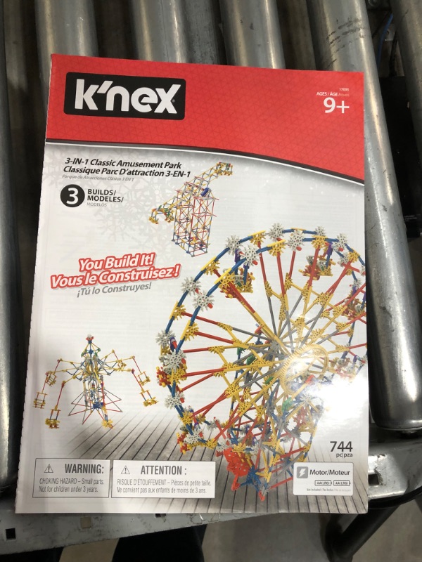 Photo 3 of OPENED BOX
K NEX Thrill Rides - 3-in-1 Classic Amusement Park Building Set - 744 Pieces - Ages 9 Engineering Education Toy
