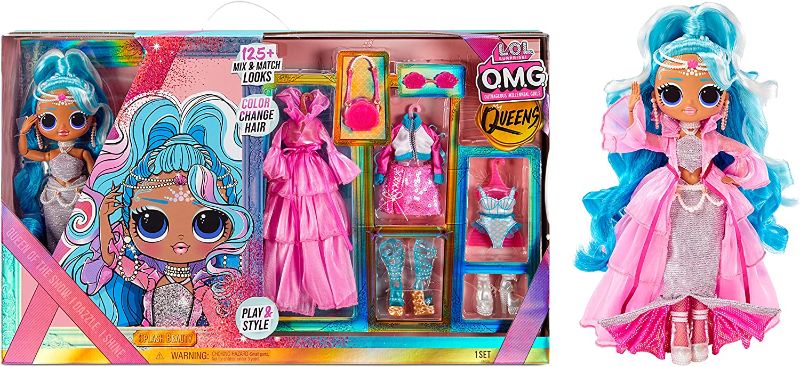 Photo 1 of LOL Surprise OMG Queens Splash Beauty Fashion Doll with 125+ Mix and Match Fashion Looks Including Outfits and Accessories for Fashion Toy Girls Ages 3 and up, 10-inch Doll