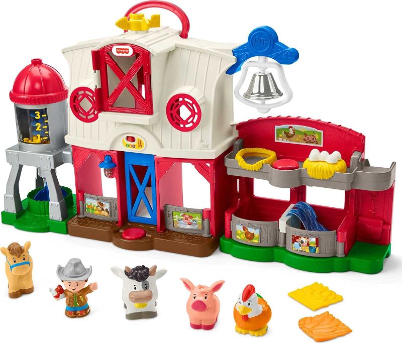 Photo 1 of Fisher-Price Little People Caring for Animals Farm Playset with Smart Stages learning content for toddlers and preschool kids