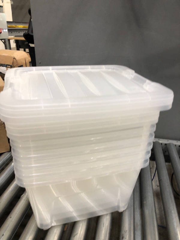 Photo 2 of 
Rubbermaid Cleverstore Clear 16 Qt/4 Gal, Pack of 6 Stackable Plastic Storage Containers with Durable Latching Clear Lids, Visible Organizatio