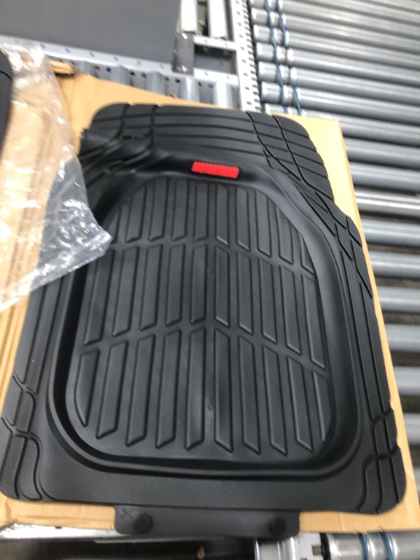 Photo 2 of Motor Trend FlexTough Contour Liners - Deep Dish Heavy Duty Rubber Floor Mats - Black