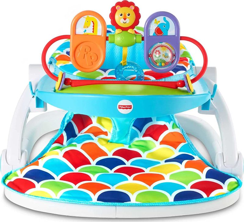 Photo 1 of Fisher-Price Deluxe Sit-Me-Up Floor Seat with Toy-Tray Happy Hills