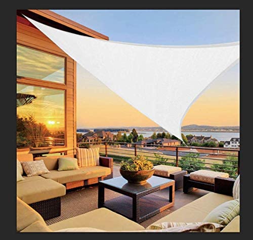 Photo 1 of LOVE STORY 20' x 20' x 20' Triangle White Sun Shade Sail Canopy UV Block Awning for Outdoor Patio Garden Backyard
