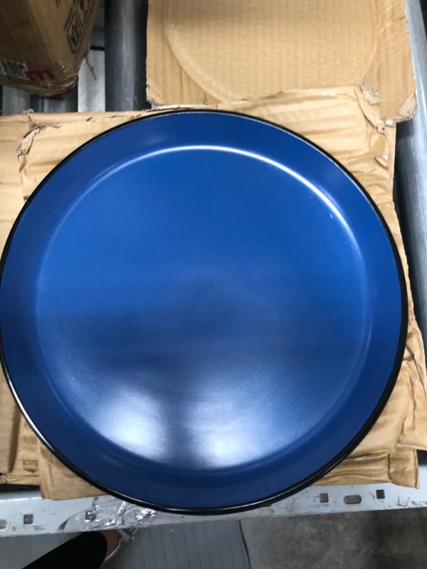 Photo 7 of **incomplete**
Stone Lain 16 Pieces Two-Tone Color Glaze without Rim Stoneware Round Dinnerware Set, Blue and Black
