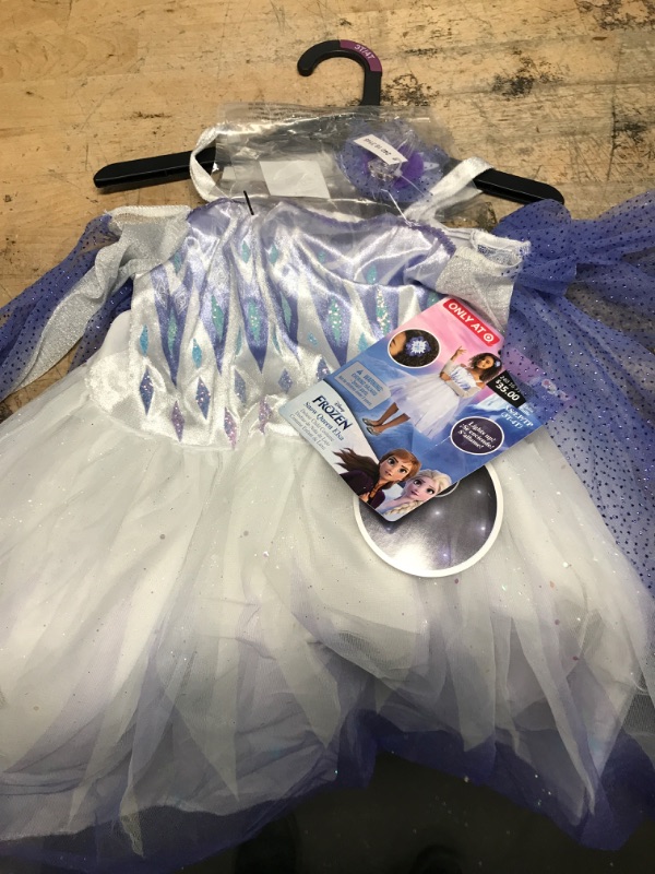 Photo 2 of Disney Frozen Elsa Pretend Play Dress Up Light Up Halloween Costume Size  4-6X