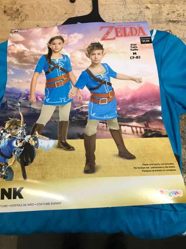 Photo 2 of Breath of the Wild Classic Link Costume SIZE M 7-8 HALLOWEEN