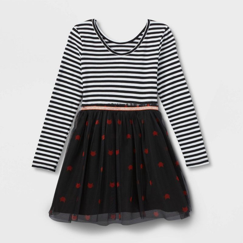 Photo 1 of Girls' Halloween Long Sleeve Tulle Dress - Cat & Jack M 7/8
