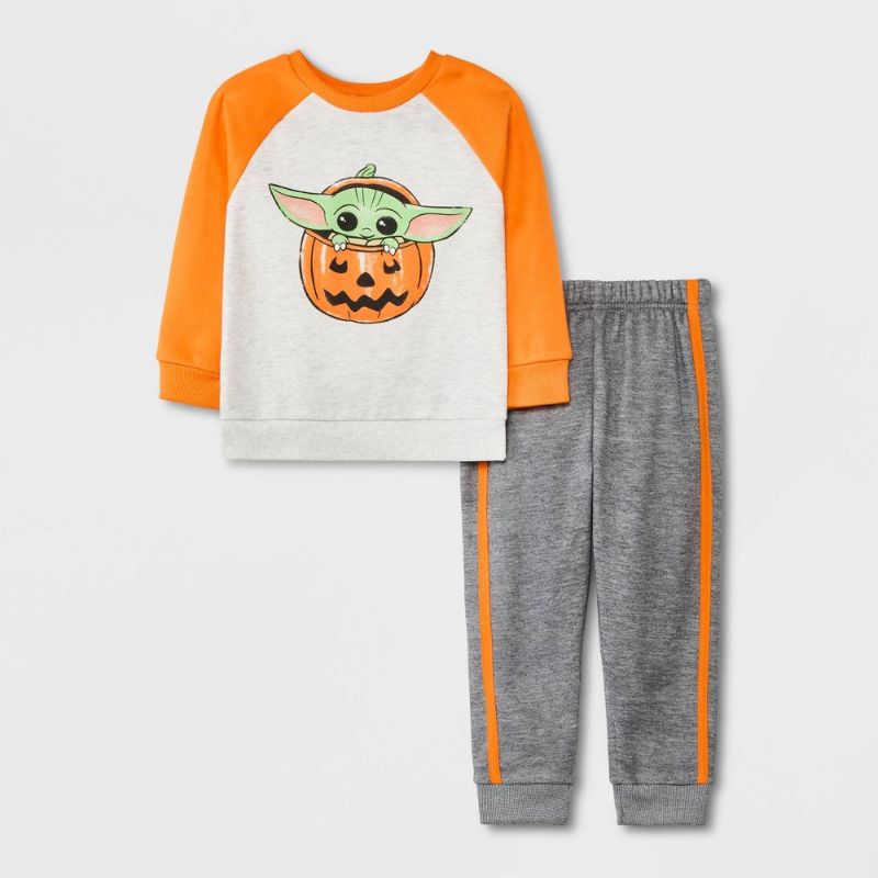 Photo 1 of Toddler Boys' Lucasfilm Baby Yoda Top and Bottom Set 4T
