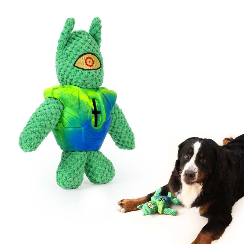 Photo 1 of *Stock Photo For Reference* 2 Pack Bundle YOGBE Large Breed 4-in-1 Plush with Rubber Armor - Durable Stuffed Animal Chew Toys for Small, Medium, and Large Dogs Blue
