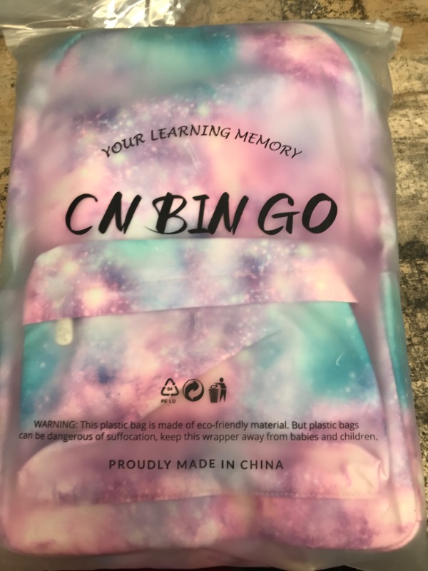 Photo 1 of CNBINGO Backpacks for Girls Galaxy Purple Girls Backpack Water Resistant Unicorn School Bookbags For Elementary Middle Teen Girls