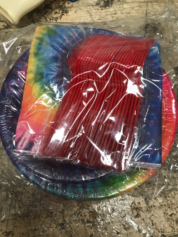 Photo 1 of 96Pcs TIE DYE PARTY SUPPLIES