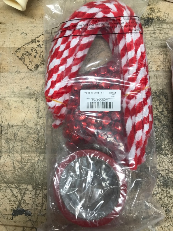 Photo 2 of 124 Pcs Red and White Christmas Tree Decoration Bulk, Christmas Striped Tree Picks Tree Topper Christmas Bells Curly Pick Candy Cane Picks for Christmas Tree Crafts DIY Gifts Home Party Decor