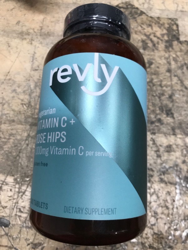 Photo 3 of *** EXP 07 JAN 2024 *** Amazon Brand - Revly Vitamin C 1,000mg with Rose Hips, Gluten Free, Vegetarian, 300 Tablets