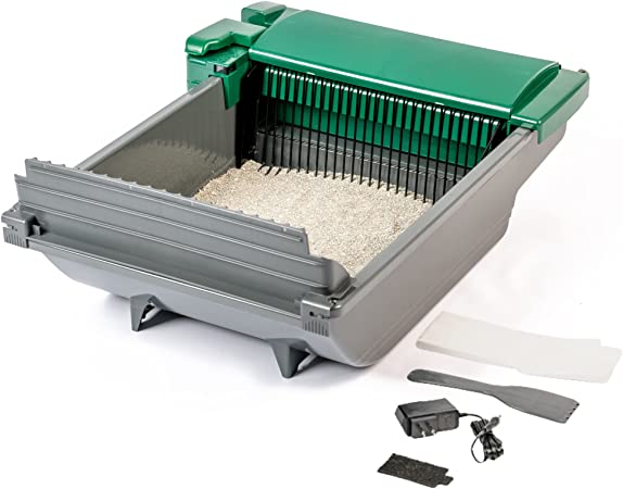 Photo 1 of Pet Zone Smart Scoop Automatic Litter Box (Self Cleaning Litter Box, Cat Litter Box with No Expensive Refills) [Hands-Free, East to Clean Waste Disposal Litter Box, Works with Clumping Cat Litter]

