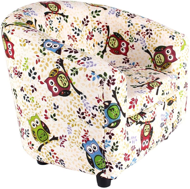 Photo 1 of Emall Life Kid’s Armchair Children’s Roundy Chair Cartoon Sofa Wooden Frame (Big Owl)
