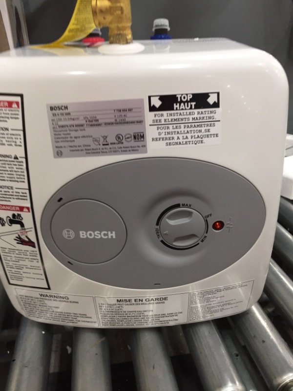 Photo 2 of Bosch Electric Mini-Tank Water Heater Tronic 3000 T 4-Gallon (ES4) - Eliminate Time for Hot Water - Shelf, Wall or Floor Mounted
