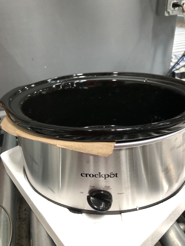 Photo 2 of Crock-Pot 7-Quart Oval Manual Slow Cooker | Stainless Steel (SCV700-S-BR)
