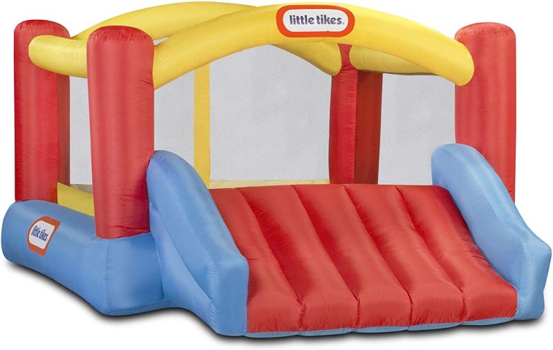 Photo 1 of ***blower does not work*** Little Tikes Jump 'n Slide Inflatable Bouncer Includes Heavy Duty Blower With GFCI, Stakes, Repair Patches, And Storage Bag, for Kids Ages 3-8 Years
