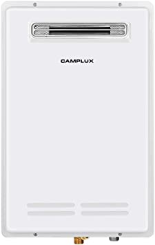 Photo 1 of Home Tankless Water Heater Natural Gas, Camplux Pro 5.28 GPM Natural Gas Instant Water Heater, Gas Hot Water Heater for 3-4 Persons Whole Home, Outdoor Installation, White
