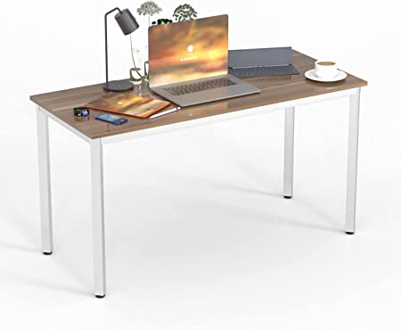 Photo 1 of Small Computer Desk for Gaming Study Home Office Desk for Writing Dining Wooden Table(Teak)
