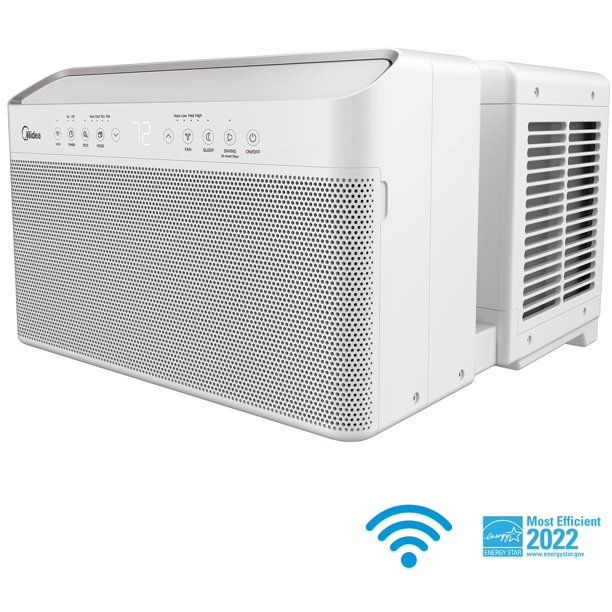 Photo 1 of Midea 8,000 BTU Smart Inverter U-Shaped Window Air Conditioner, 35% Energy Savings, Extreme Quiet, MAW08V1QWT
