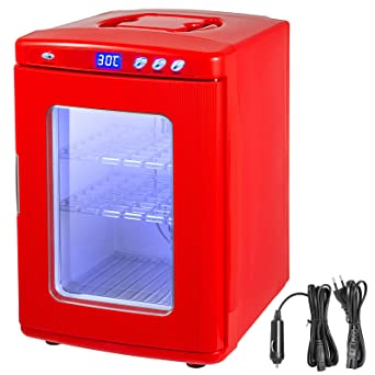 Photo 1 of Happybuy Red Reptile Incubator 25L Scientific Lab Incubator Digital Incubator Cooling and Heating 5-60°C Reptile Egg Incubator 12V/110V Work for Small Reptiles
