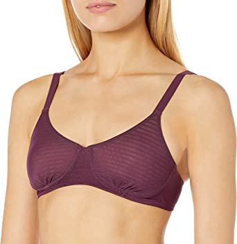 Photo 1 of Amazon Brand - Mae Women's Demi Cup Wireless Mesh Stripe Bra size 36b
