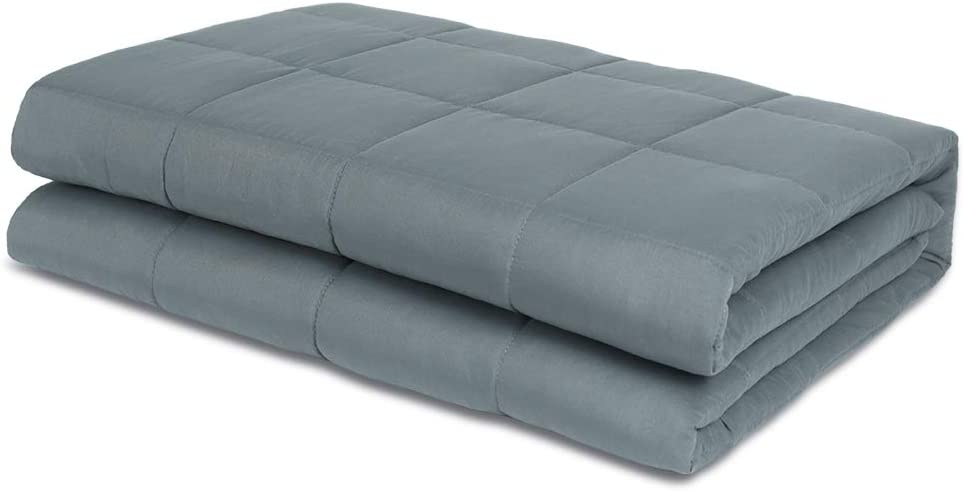 Photo 1 of ACOMOPACK Weighted Blanket Adult Queen 25lbs (60"×80" Grey) Heavy Blanket with Premium Glass Beads
