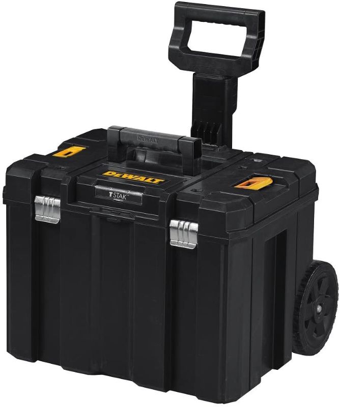 Photo 1 of * SEE THE LAST PHOTO FOR DAMAGE **
DEWALT Tool Box with Wheels, TSTAK, Deep Box (DWST17820) , Black, Deep Box With Wheels
