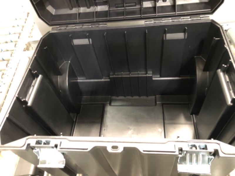 Photo 1 of * SEE THE LAST PHOTO FOR DAMAGE **
DEWALT Tool Box with Wheels, TSTAK, Deep Box (DWST17820) , Black, Deep Box With Wheels
