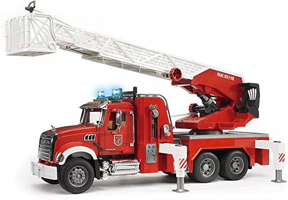 Photo 1 of Bruder 02821 Mack Granite Fire Engine Truck w/ Working Water Pump, Lights & Engine Sounds
