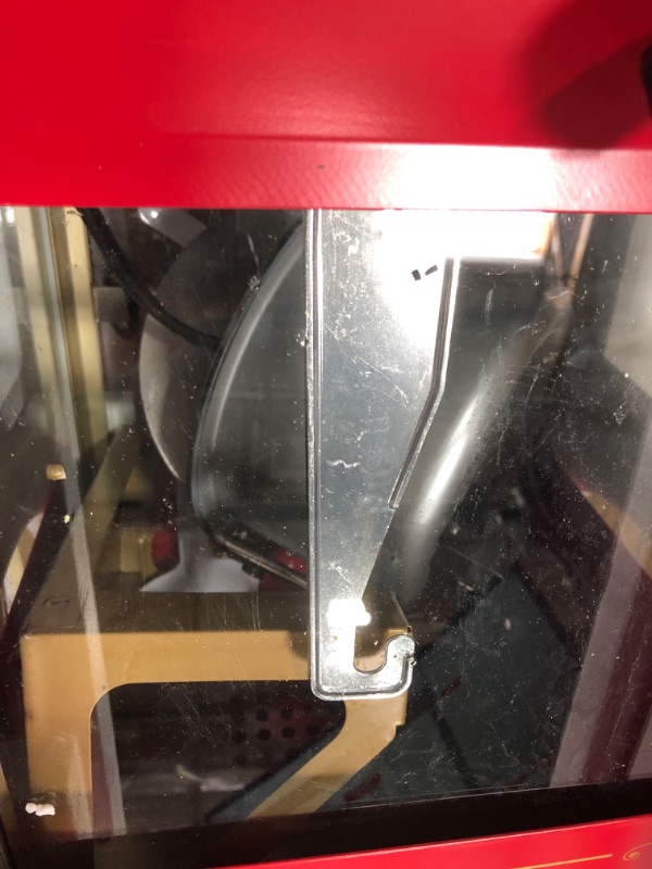 Photo 6 of ** HARDWARE MIGHT BE MISSING**
** DIRTY **
 Nostalgia Popcorn Maker Professional Cart, 8 Oz Kettle Makes Up to 32 Cups, Vintage Movie Theater Popcorn Machine with Interior Light, Measuring Spoons and Scoop, Red
17.5 x 24.5 x 53 inches
