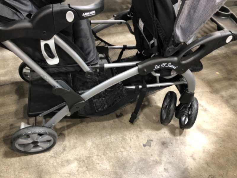 Photo 4 of Baby Trend Double Sit N Stand Stroller, Millennium
Recommended Use: Front/Back Seat: Sit upright unassisted ~ 40 lbs or 40" ; Jump Seat/Platform: 2 1/2 years ~ 40 lbs
