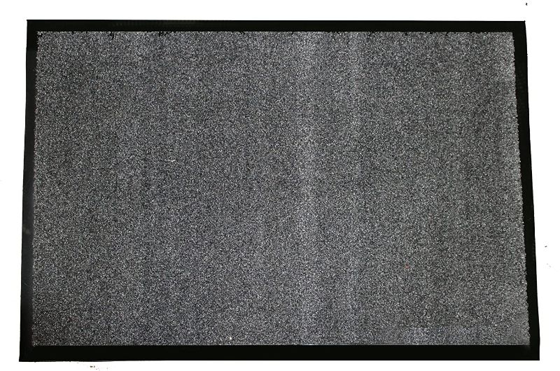 Photo 1 of  Durable Corporation-654S23 Wipe-N-Walk Vinyl Backed Indoor Carpet Entrance Mat, 2' x 3', Charcoal
