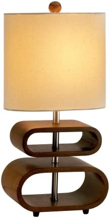 Photo 1 of Adesso 3202-15 Rhythm Table Lamp, 19.5 in, 60 W Incandescent/13W CFL, Walnut PVC Veneer on MDF, 1 Table Lamp
