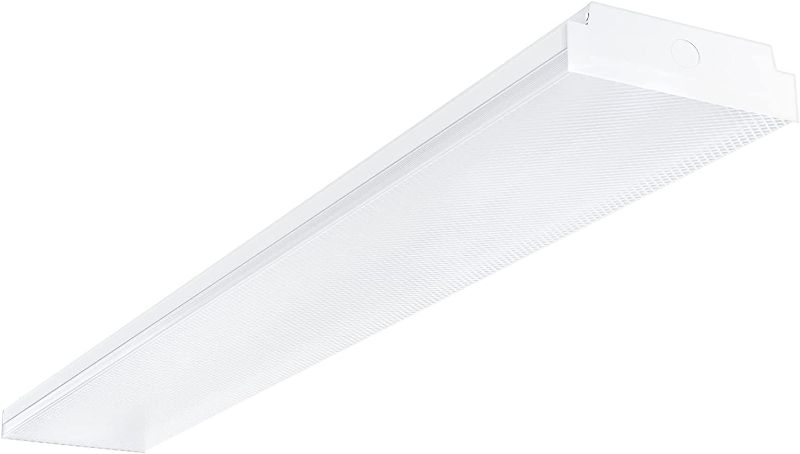 Photo 1 of  4FT LED Wraparound Light 40W LED Garage Shop Lights, 40W 4400LM, 4000K, 4 Foot Wrap Around Fixture, 48 Inch Linear Strip Flush Mount Office Ceiling Lighting