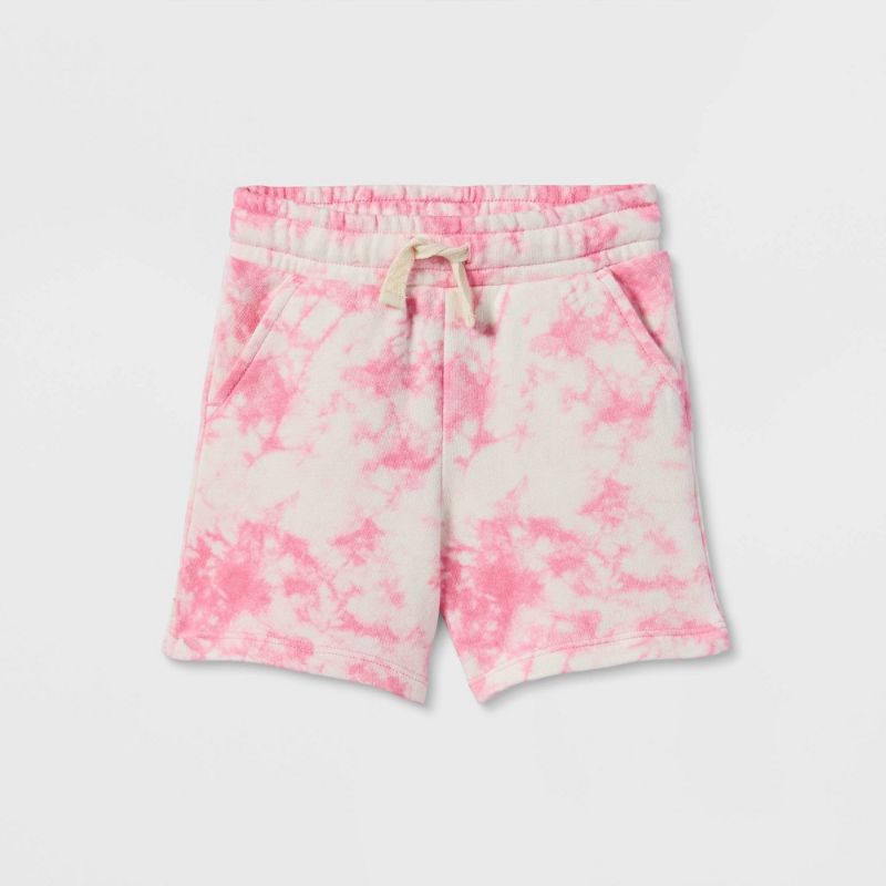 Photo 1 of 12ct  Toddler Mid-Length Knit Shorts - Cat & Jack™ Pink  3t
