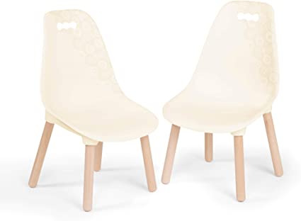 Photo 1 of B. spaces by Battat - Kid Century Modern: Chair Set – Trendy Kid-Sized Furniture Set of Two Chairs in Ivory
