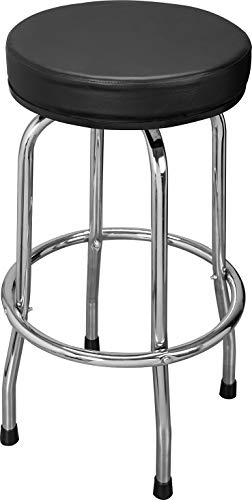 Photo 1 of **PARTS ONLY** Torin ATRP6185B Swivel Bar Stool: Padded Garage/Shop Seat with Chrome Plated Legs, Black
