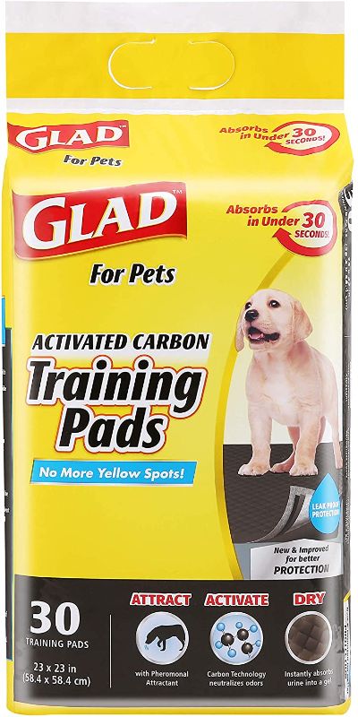 Photo 1 of Glad for Pets Black Charcoal Puppy Pads Puppy Potty Training Pads That ABSORB and NEUTRALIZE Urine Instantly New and Improved Quality Dog Training Pads