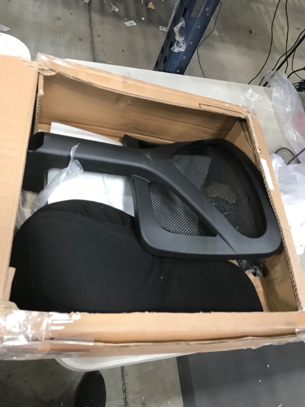 Photo 2 of Black Armless Office Chair Breathable Mesh Covering Silent Swiveling Casters Low Back Support for Computer Tasks
