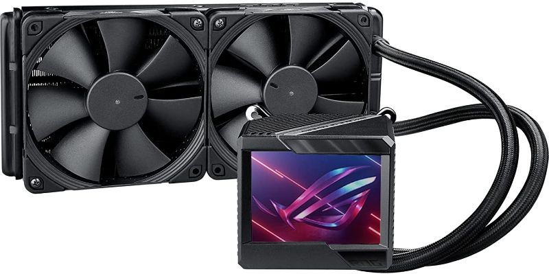 Photo 1 of ASUS ROG Ryujin II 240 RGB all-in-one liquid CPU cooler 240mm Radiator (3.5"color LCD, embedded pump fan and 2xNoctua iPPC 2000 PWM 120mm radiator fans, compatible with Intel LGA1700,1200 &AM4 socket)
