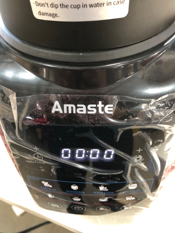 Photo 3 of Amaste Blender, Blender for kitchen, 1200W High Power Hot and Cold Blender with Timer, Glass Countertop Smoothie Blender 64 OZ for Crushing Ice, Frozen Dessert, Soup, Fish
