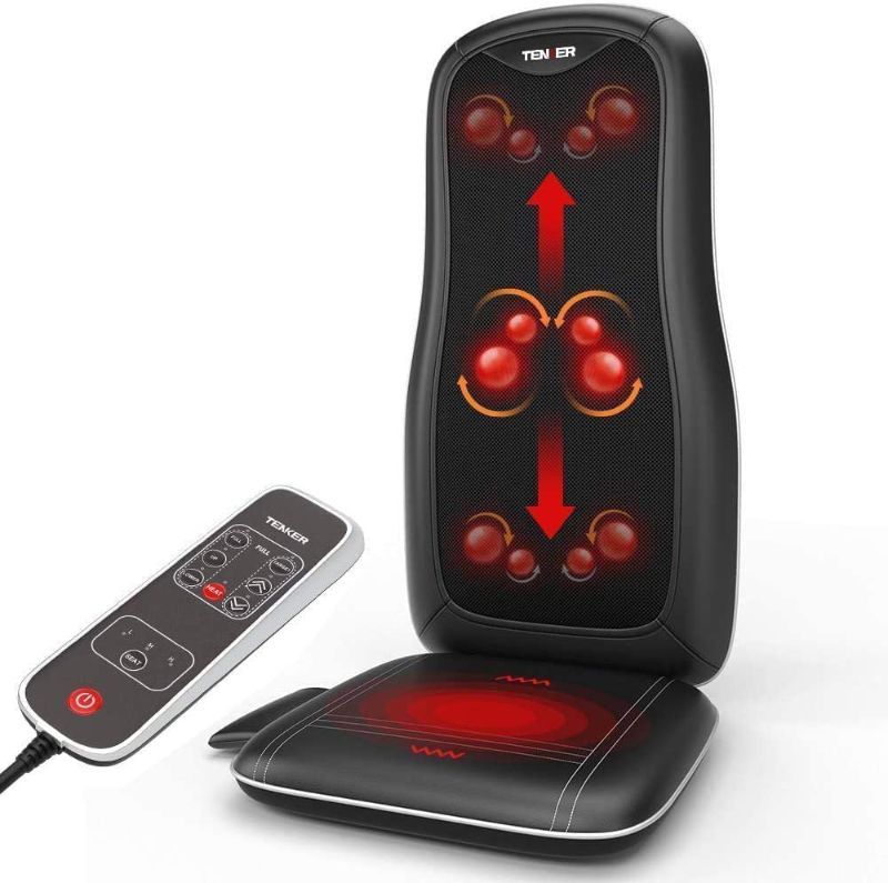 Photo 1 of ***PARTS ONLY*** TENKER 3D Shiatsu Neck & Back & Vibration Massager Cushion with Heat, Massage Chair Pad with a Remote Control Use for Home, Office, and Car
