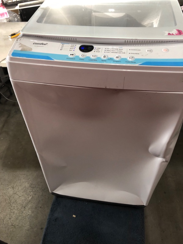 Photo 2 of COMFEE’ 1.6 Cu.ft Portable Washing Machine, 11lbs Capacity Fully Automatic Compact Washer with Wheels, 6 Wash Programs Laundry Washer with Drain Pump, Ideal for Apartments, RV, Camping, Ivory White