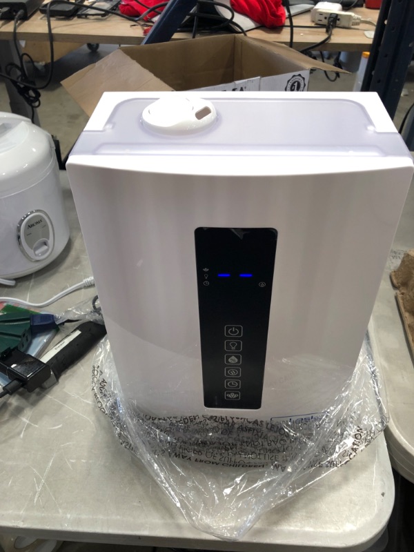 Photo 2 of ***PARTS ONLY***  Lasko LA10008 UH300 Warm and Cool Humidistat and Timer, Quiet and Soothing Ultrasonic Dual Mist Humidifiers for Baby Nursery, Bedroom, Kids, Large Room and Home, 4.9L Tank, No Filter, White