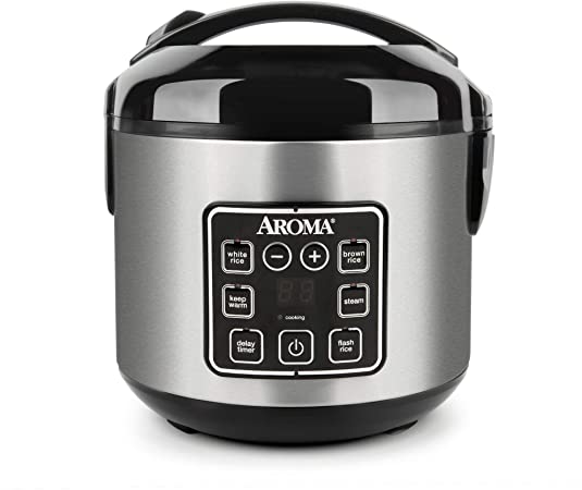 Photo 1 of Aroma Housewares ARC-914SBD Digital Cool-Touch Rice Grain Cooker and Food Steamer, Stainless, Silver, 4-Cup (Uncooked) / 8-Cup (Cooked)