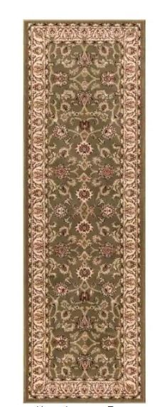 Photo 1 of 
Well Woven
Barclay Sarouk Green 3 ft. x 10 ft. Traditional Floral Runner Rug